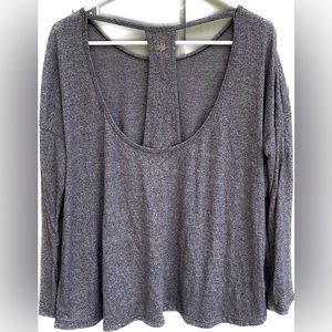 Gaiam | Gray Long-sleeve Racerback Yoga Shirt | Size XS